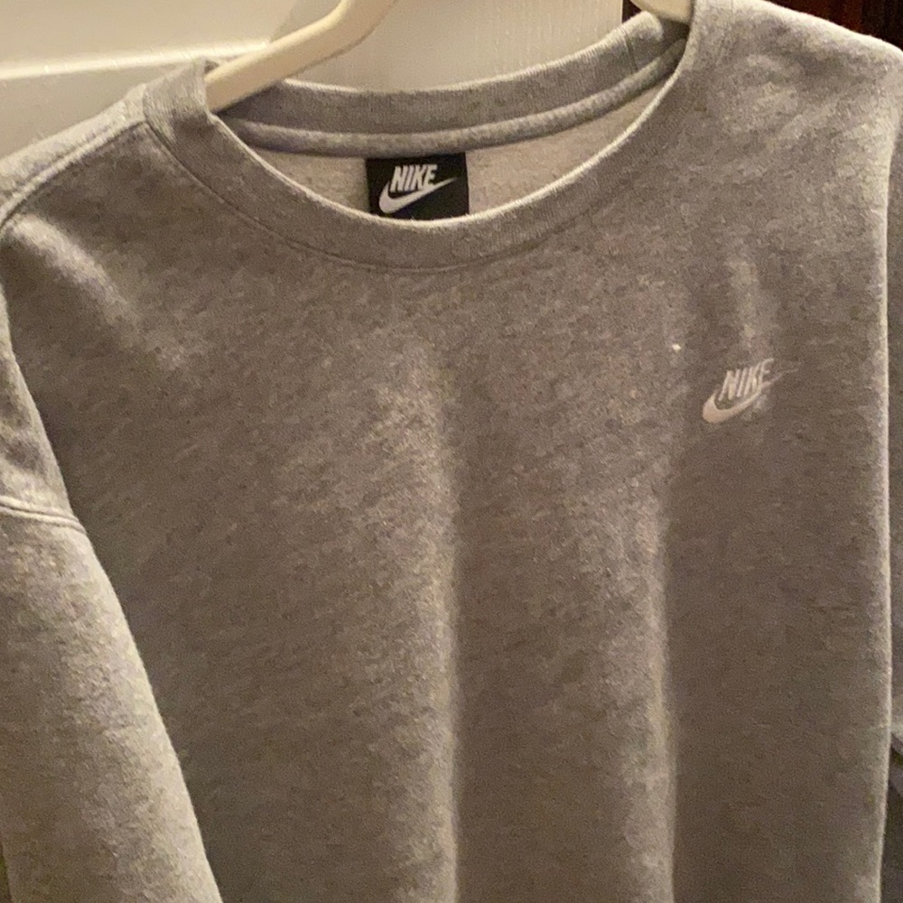 cute nike grey crew neck